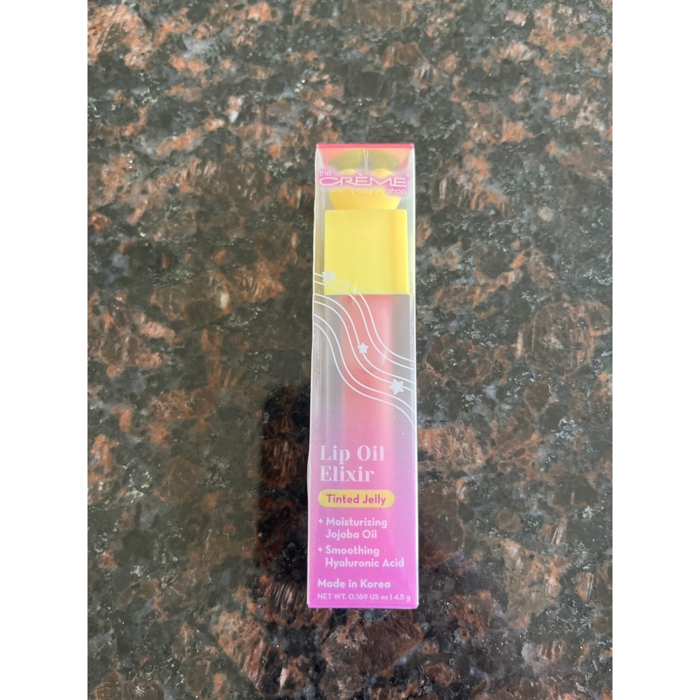The Creme Shop Lip Oil Elixir Tinted Jelly Jojoba Hyaluronic Acid K-Beauty 4.8g